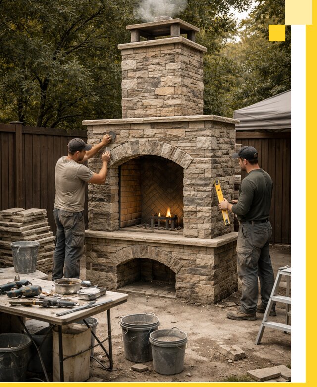 Проектирование и установка уличных каминов в Липецке