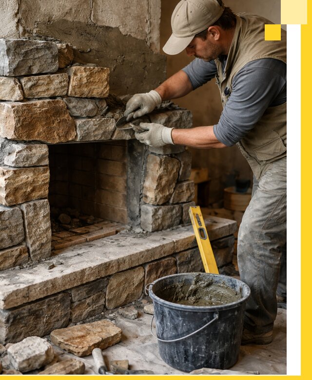 Изготовление и установка каменных каминов под ключ в Липецке