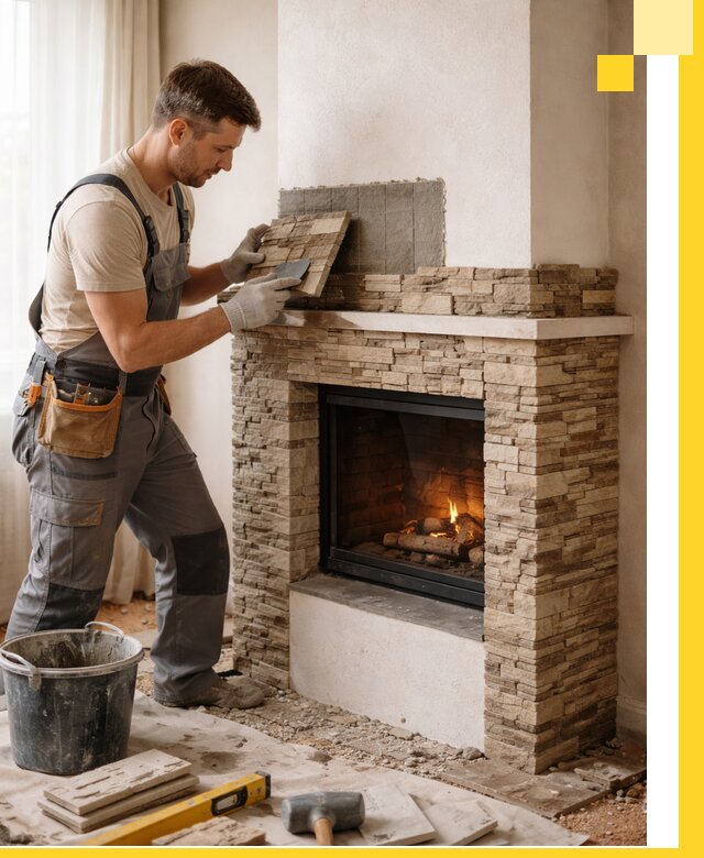 Изготовление и монтаж каминов для дома под ключ в Липецке