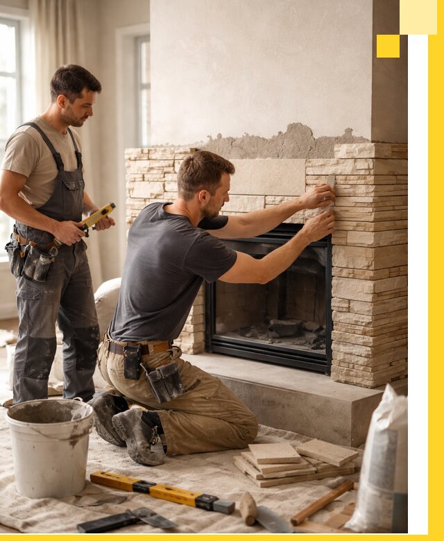 Установка и монтаж каминов для загородного дома в Липецке