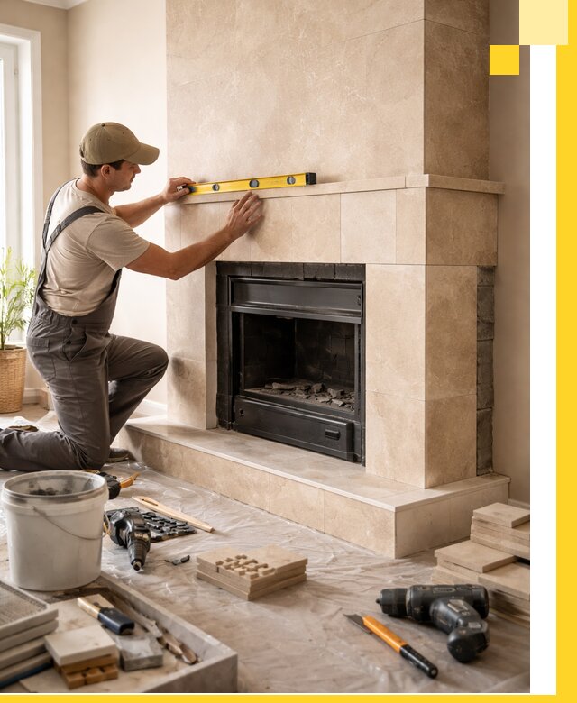 Установка и монтаж каминов в частном доме под ключ в Липецке