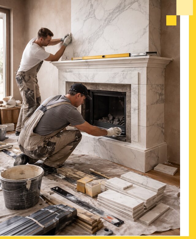 Отделка каминов в Липецке качественные облицовочные работы