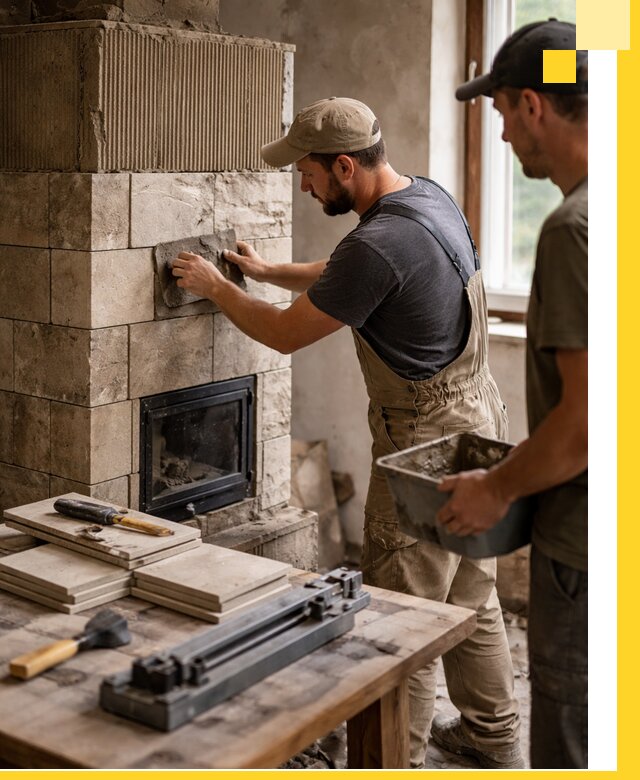 Профессиональная облицовка печей в Липецке: керамика и камень