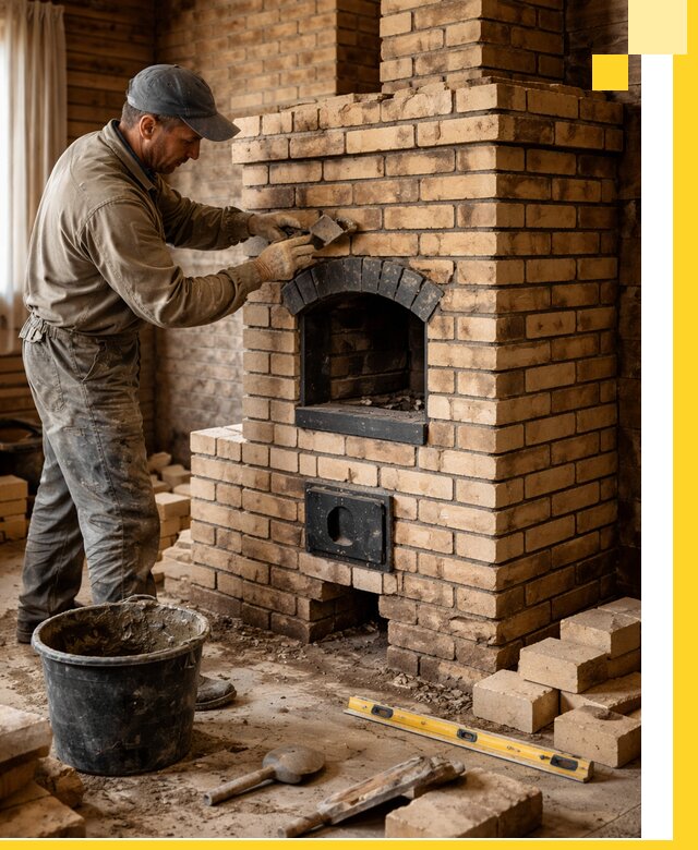 Кирпичные печи под ключ в Липецке: проектирование и кладка