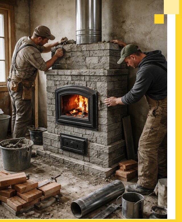 Производство, поставка и монтаж дровяных печей в Липецке