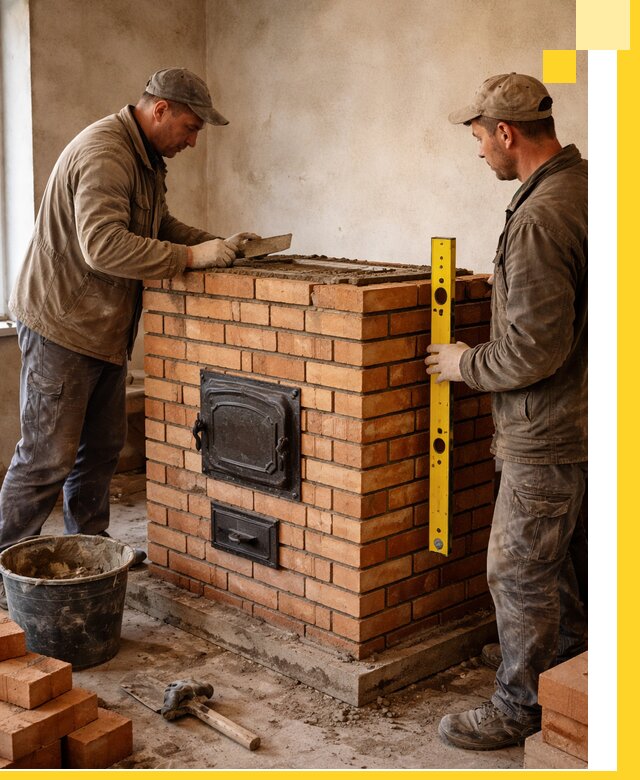 Отопительные печи под ключ в Липецке, установка и сборка