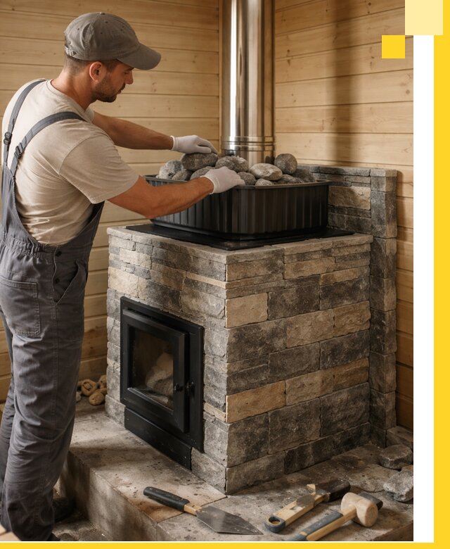 Печи для парной в Липецке, производство, монтаж и обслуживание