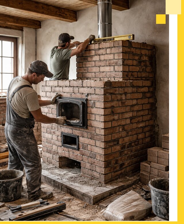 Печи для загородного дома под ключ в Липецке — монтаж и сервис