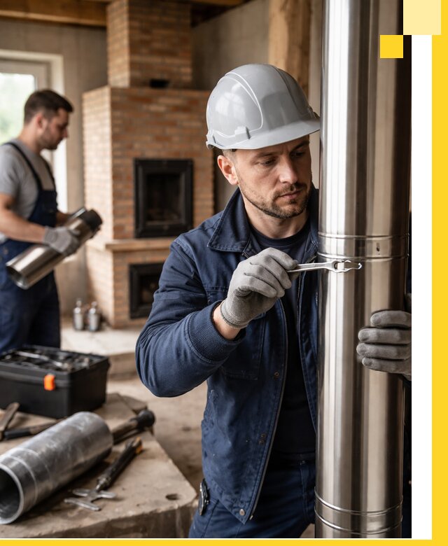 Профессиональный монтаж дымоходов для печей в Липецке