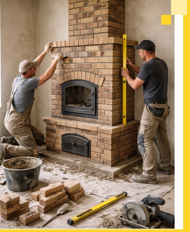 Продажа и установка печей и каминов для дома под ключ в Липецке