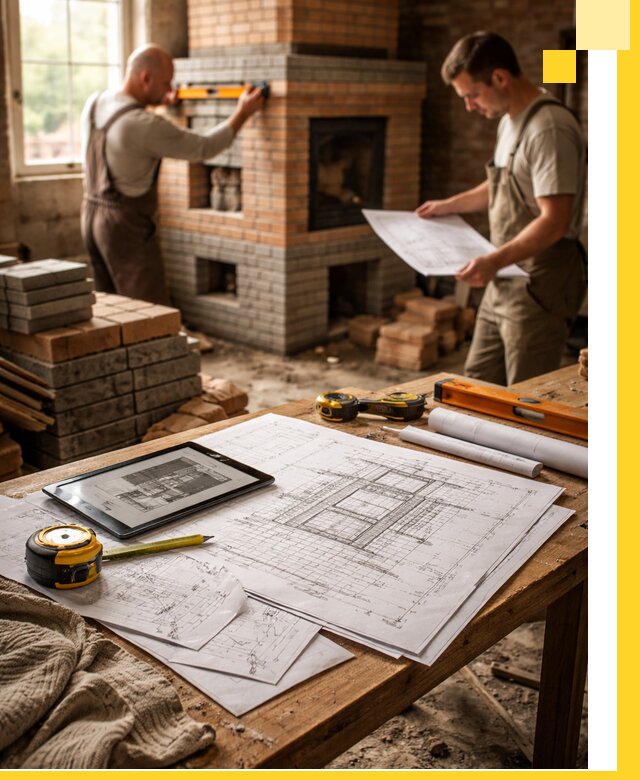 Проекты печей и каминов с индивидуальным дизайном в Липецке