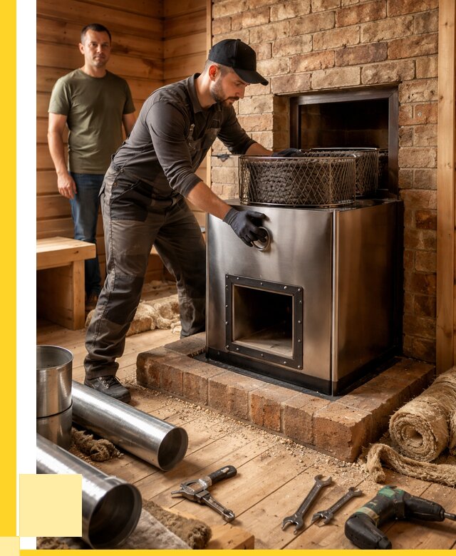 Монтаж банных печей под ключ в Липецке от 18709 р., ЭриданЛпц