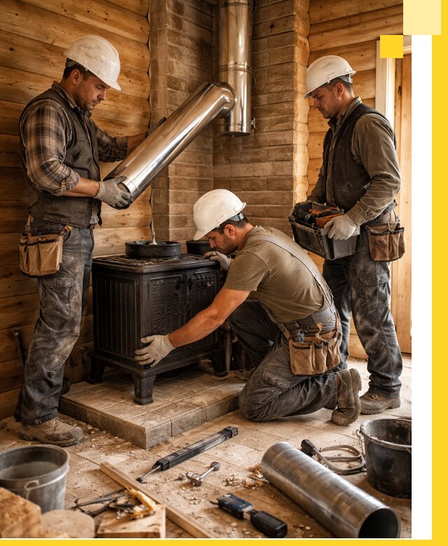 Профессиональный монтаж банных печей и дымоходов в Липецке