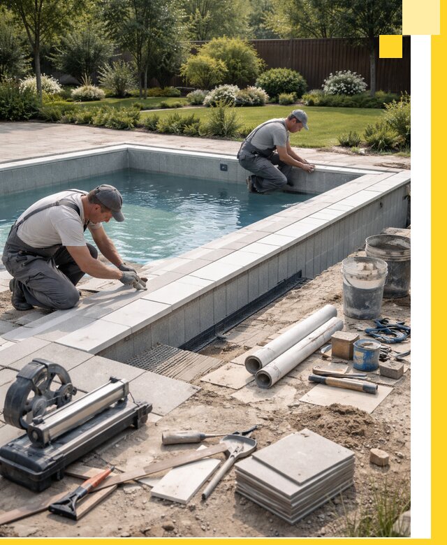 Строительство открытых бассейнов под ключ в Липецке профессионально