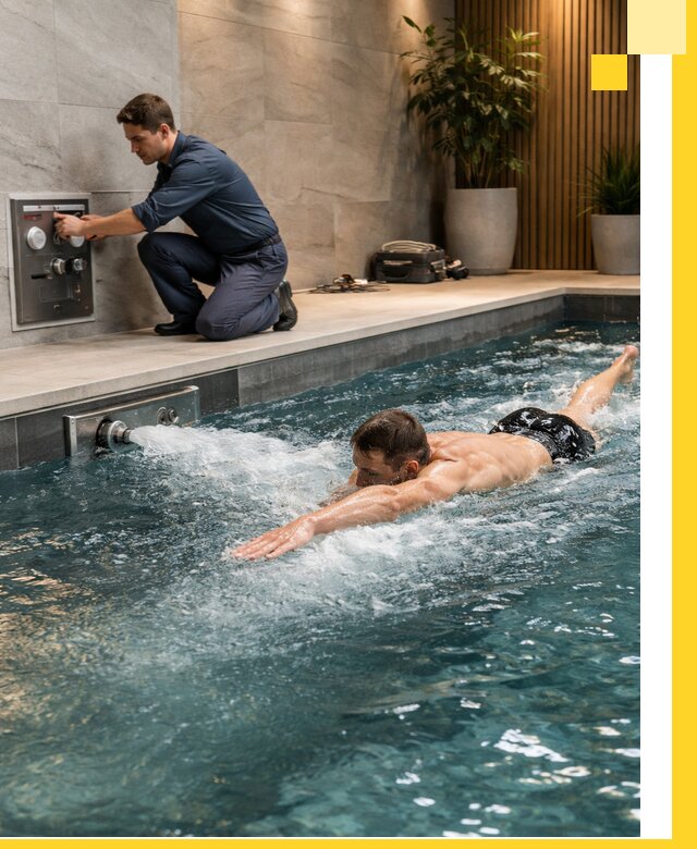 Проектирование и монтаж бассейнов с противотоком в Липецке