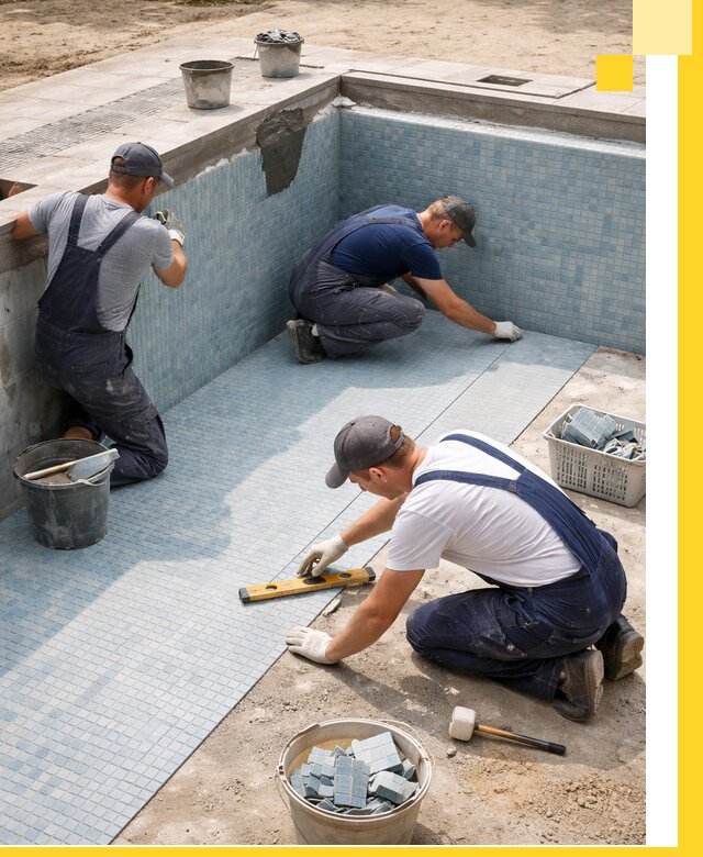 Укладка и установка плитки для бассейнов под ключ в Липецке