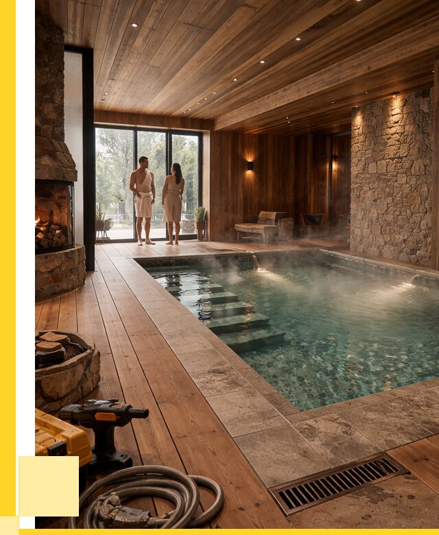 Проекты бань с бассейном под ключ в Липецке от 77955 р., ЭриданЛпц