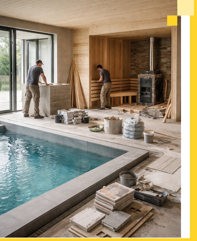 Проектирование и строительство бань с бассейном в Липецке