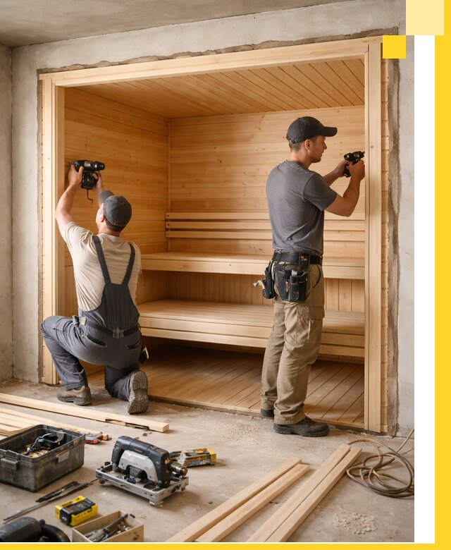 Монтаж саун под ключ в Липецке — проектирование и установка