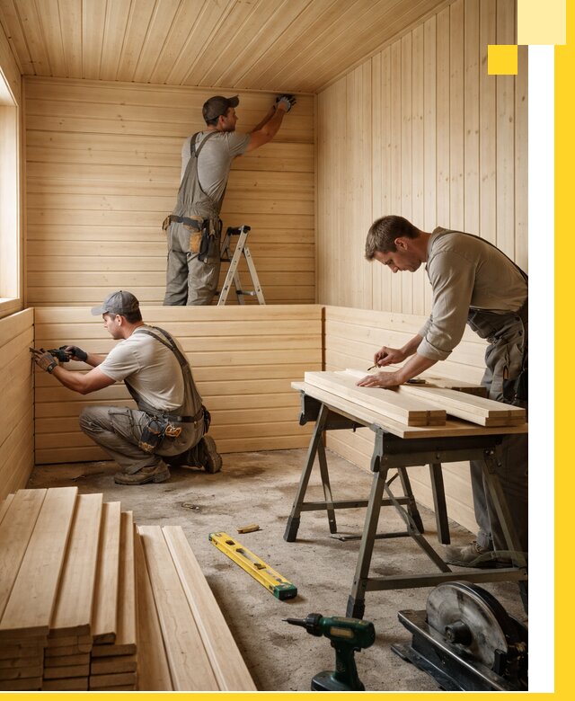 Обшивка саун в Липецке из натуральной древесины под ключ