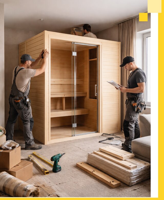 Установка и благоустройство саун в квартире в Липецке