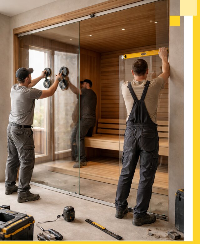 Производство и монтаж стеклянных саун под ключ в Липецке