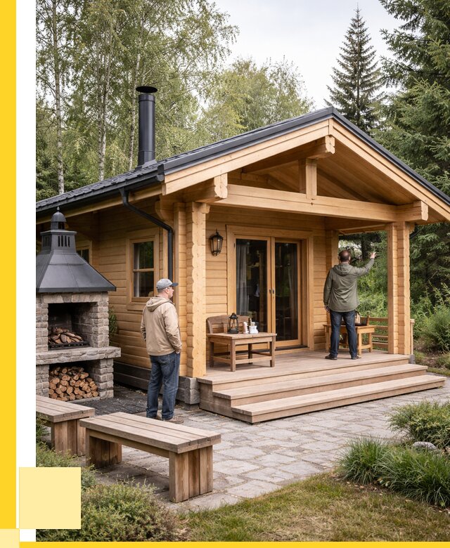 Деревянные бани под ключ в Липецке от 467730 р. | ЭриданЛпц