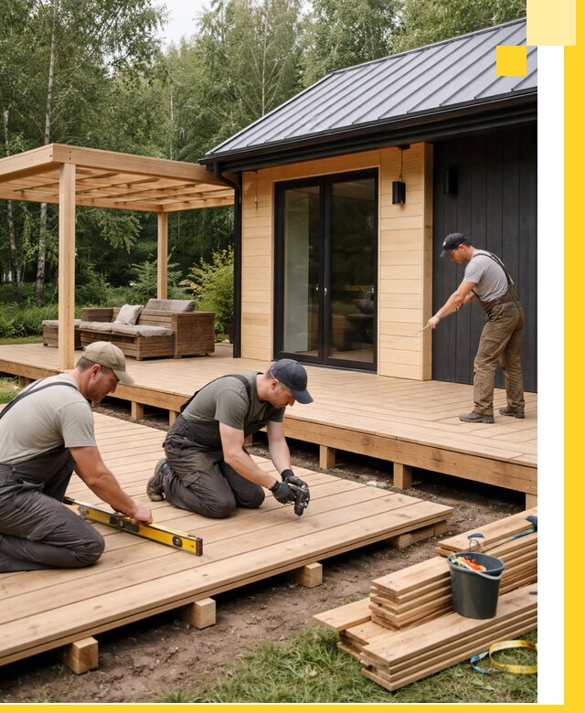 Строительство бань с террасой и бассейном под ключ в Липецке