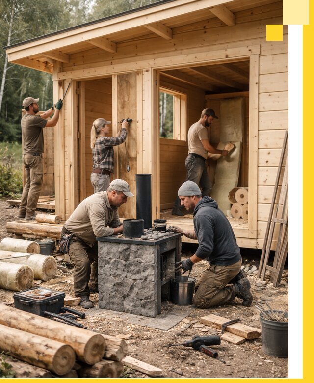 Купить баню под ключ в Липецке строительство монтаж отделка