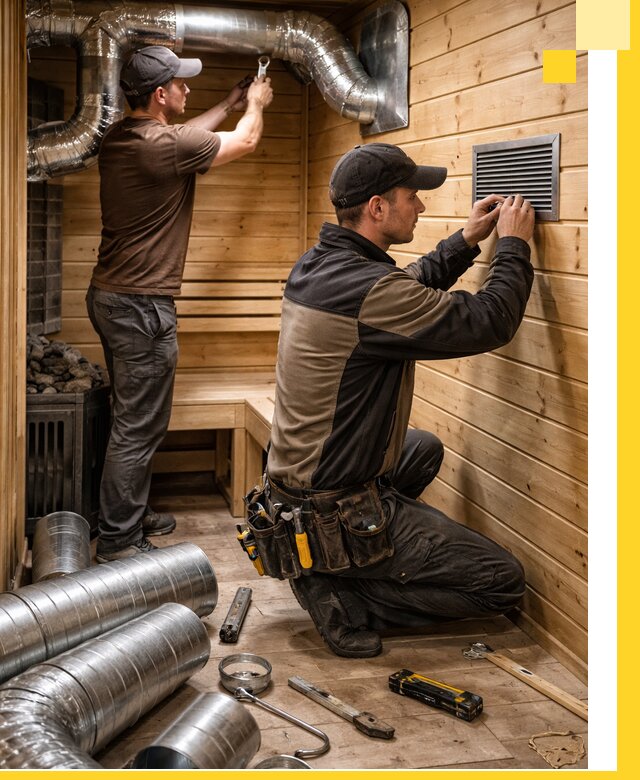 Проектирование и монтаж вентиляции бани в Липецке под ключ