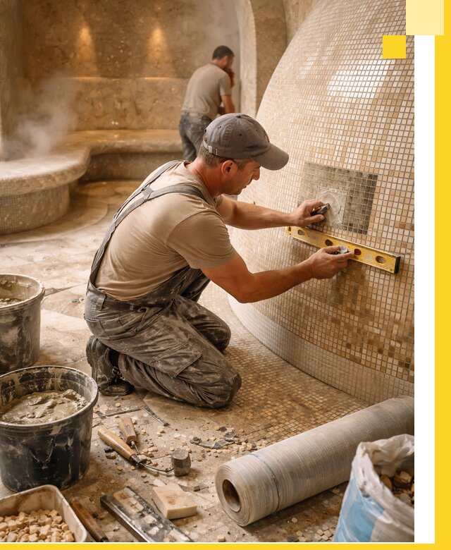 Хамам под ключ в Липецке: проектирование, строительство, отделка