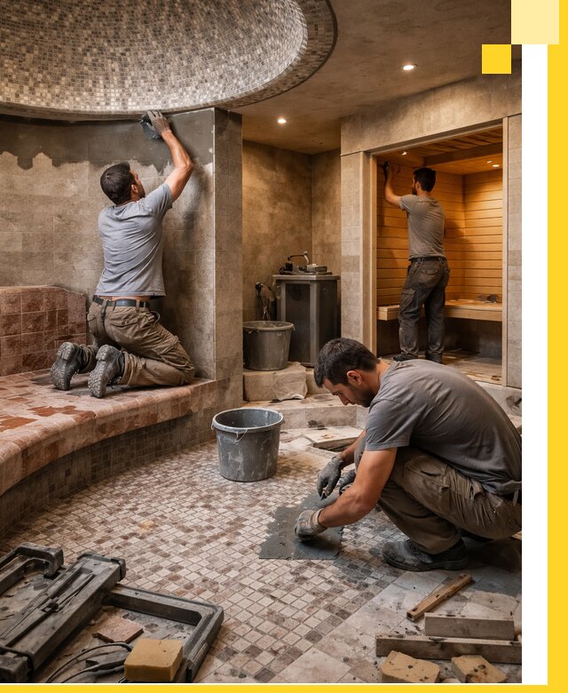 Проект и строительство хамама бани и сауны под ключ в Липецке