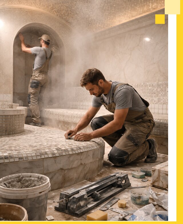 Профессиональный дизайн хамама и SPA под ключ в Липецке