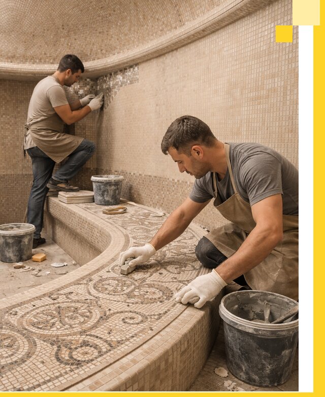 Плитка для хамама в Липецке, укладка, подбор и поставка