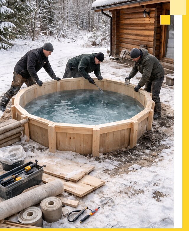 Изготовление и установка ледяных купелей под ключ в Липецке