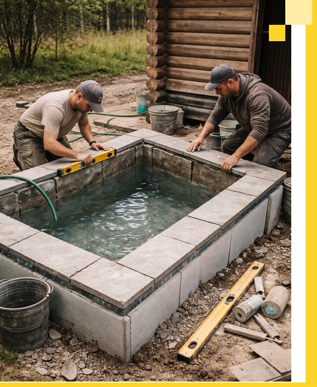 Изготовление и установка холодных купелей под ключ в Липецке